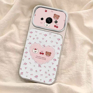 เหมาะสําหรับเคสโทรศัพท์ Redmi A3 ดีไซน์ใหม่รักหมีโบว์กันกระแทกเคสนุ่ม TPDT20