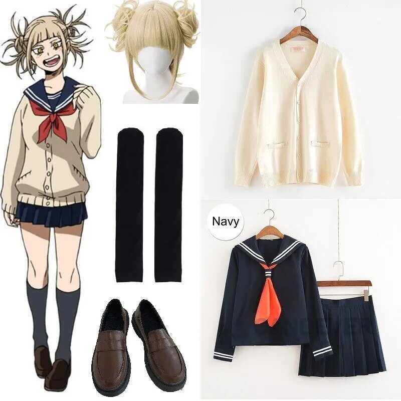 C [Lid Edition] Cosplay Costume My Hero Academia Anime Cosplay Boku No Hero Academia Himiko Toga Jk
