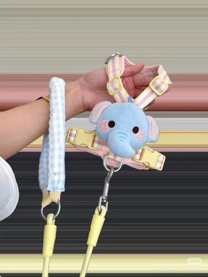 [สินค้าสัตว์เลี้ยงน่ารัก] แมวสร้างสรรค์เชือกลากสัตว์เลี้ยงสายรัดหน้าอกสุนัขเดินเชือก2-20กิโลกรัม
