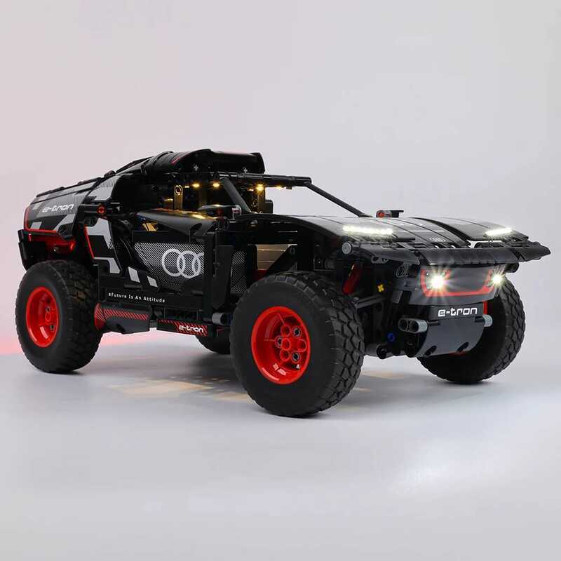 C Kyglaring LED Light Kit For Audi RS Q E-Tron 42160 Car Building Bloc Bric Eduional DIY Toys(Not I