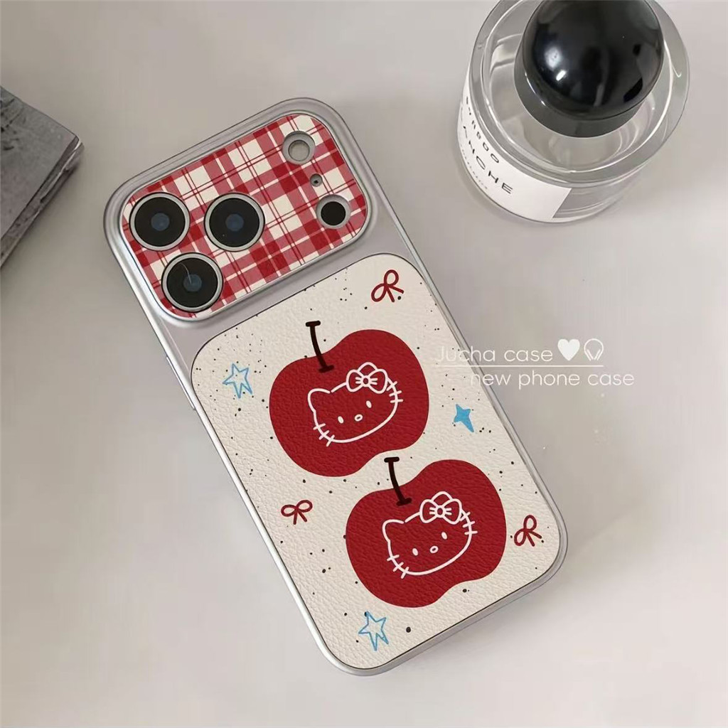 น่ารัก Kitty Cherry เคสโทรศัพท์สําหรับ OPPO Reno 15f 14f 13f 12f 11f 11 12 14 15 Pro Max 7z 8z 8t 5G หนังกันกระแทกปกอ่อน