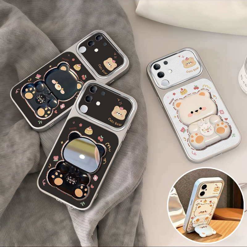 เคสสําหรับ Vivo Y29 Y29S Y04 เคสโทรศัพท์ออกแบบรูปแบบใหม่สําหรับวงเล็บหมีเคสดูดซับแรงกระแทก TPDT12