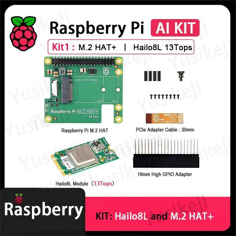 อย่างเป็นทางการ Raspberry Pi 5 M.2 หมวก + Gen2 Gen3 NVME M.2 SSD 2230/2242 บอร์ดขยายขนาด M คีย์ PCI 
