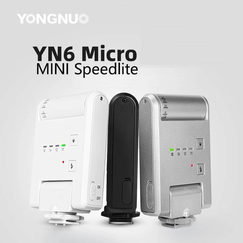 YONGNUO YN6 Micro On-กล้อง Mini Pocket Flash Speedlite Compact GN6 สําหรับ Canon Nikon Fujifilm Sony