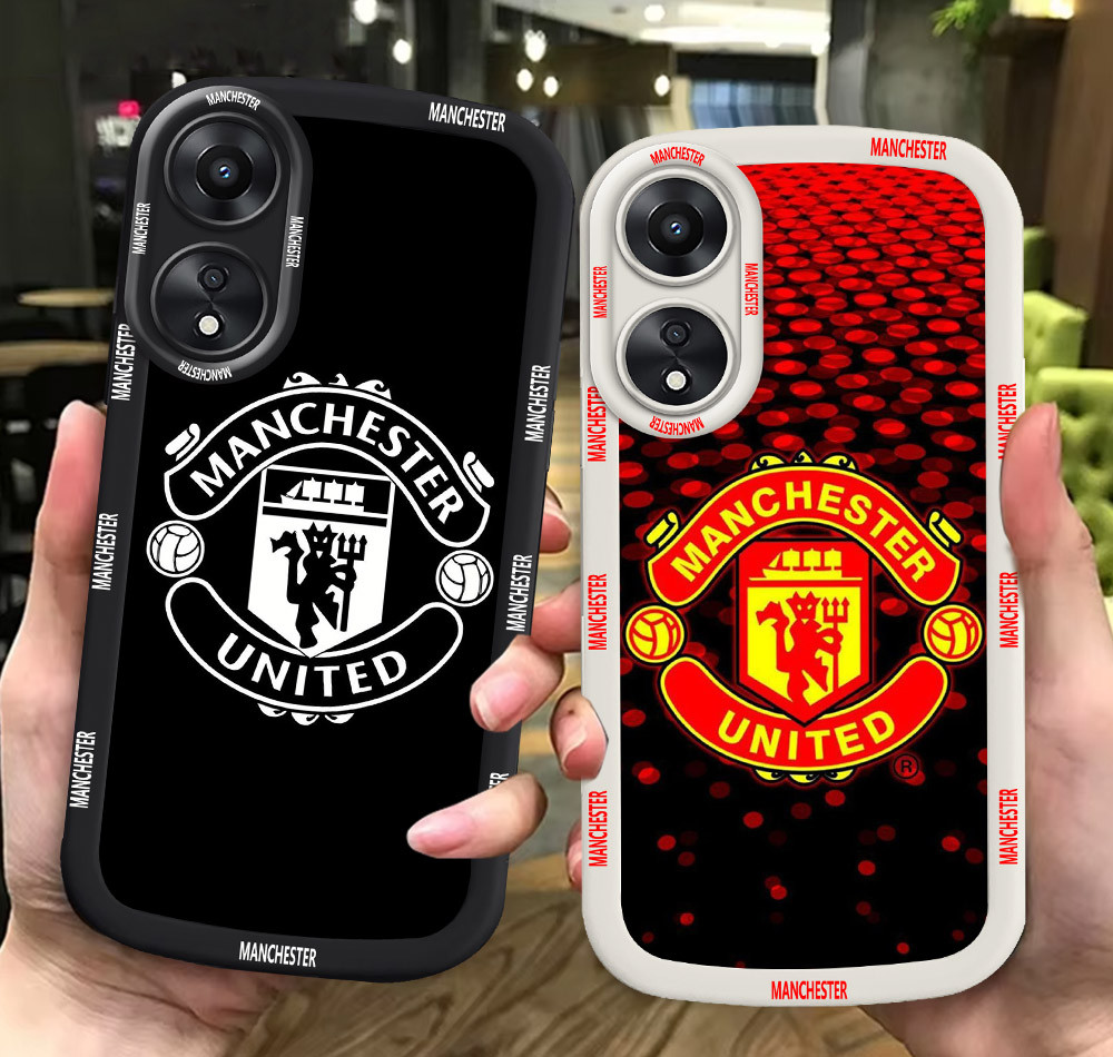 G55 Klub FC ขาวดำเคสโทรศัพท์หรับ OPPO A78 A18 A38 A17 A58 5G ปก