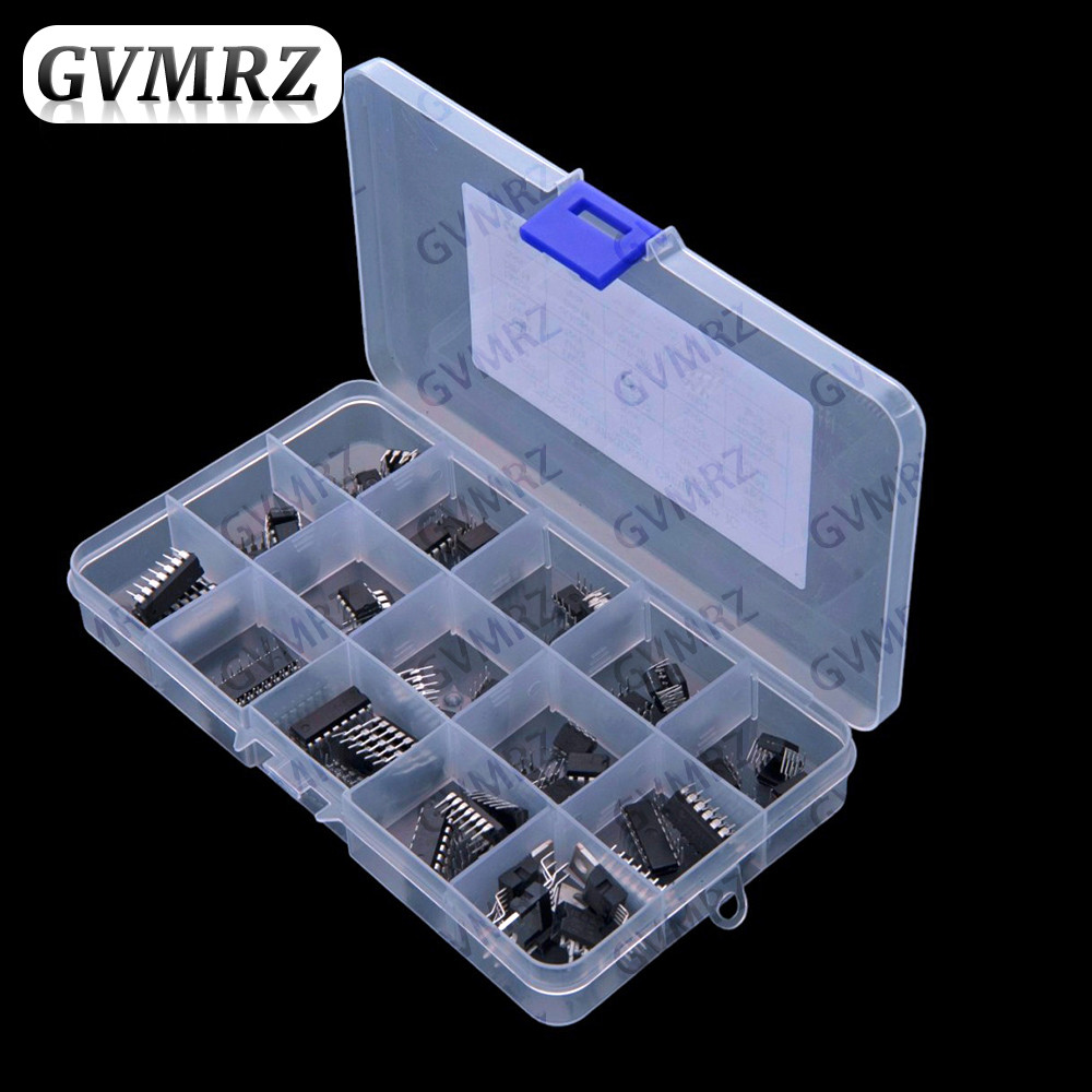 15ค่า ​​75PCS NE555 LM358 วงจรรวมชิป IC MC34063 TDA2822 NE5532 TL494 LM339 ULN2003 LM324 TDA2030 DIP