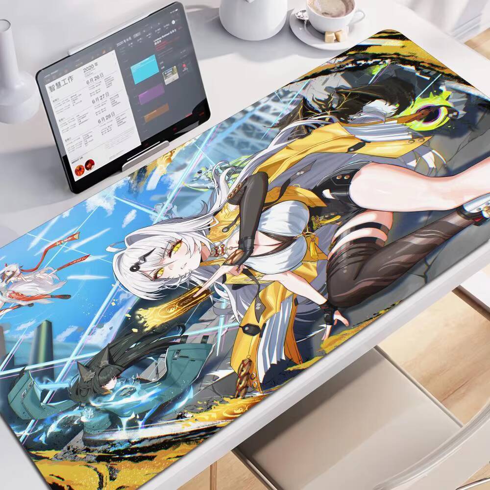 แผ่นรองเมาส์สําหรับเล่นเกม ZZZ Yixuan โต๊ะ Pad Zenless Zone Zero คีย์บอร์ดโต๊ะ XXL อะนิเมะสาว Mousep