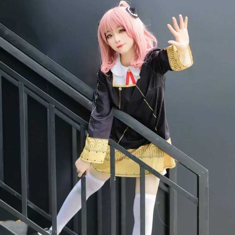 C 2025 Halloween Anya Forger Cosplay Costume Anime Spy Family Toddler Childrens Clothing Anya Cospl