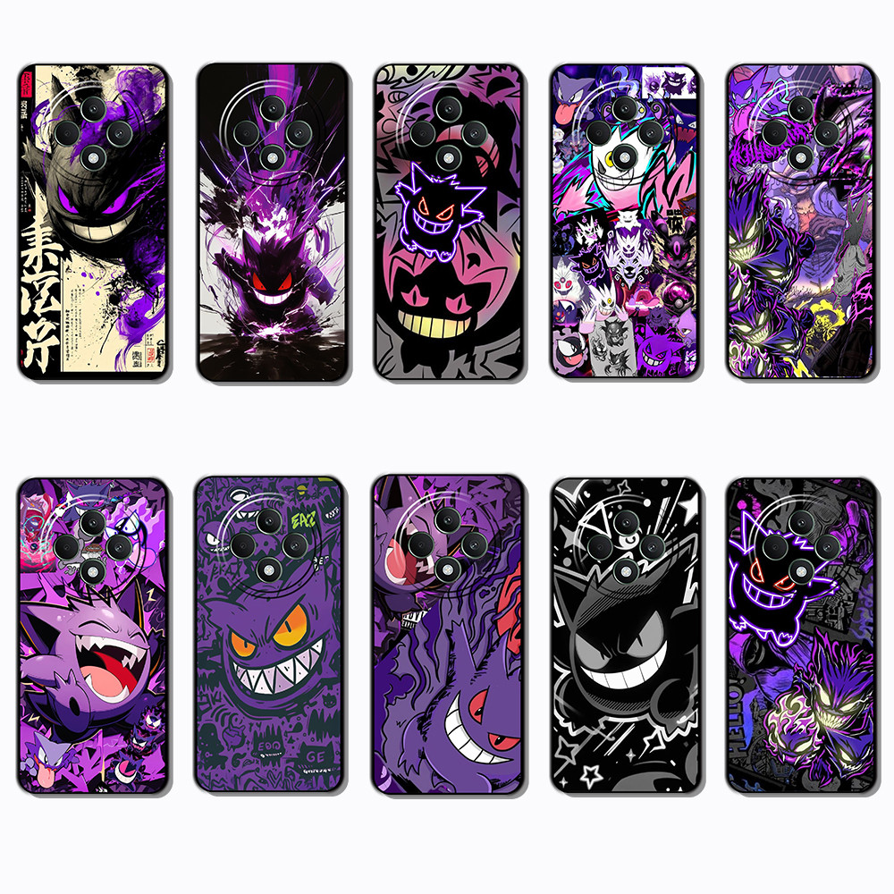 สําหรับ 3c OPPO Reno 6 Lite 7z 8z 8T 12 11F 12F 12FS NS27 Gengar แฟชั่นเคสโทรศัพท์สีดํานุ่ม