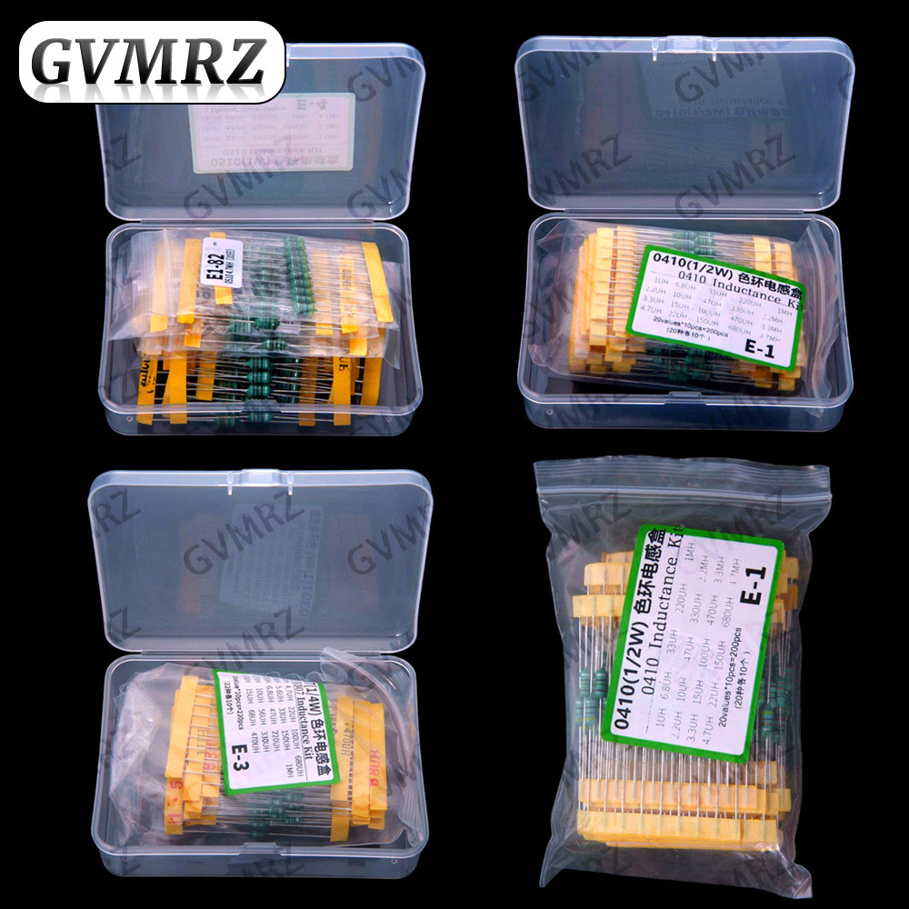 150PCS 200PCS 220PCS 0410307 05010 สี-รหัส inductor 1W 10/22/47/68/100/220/470UH/1MH inductor ตัวอย่