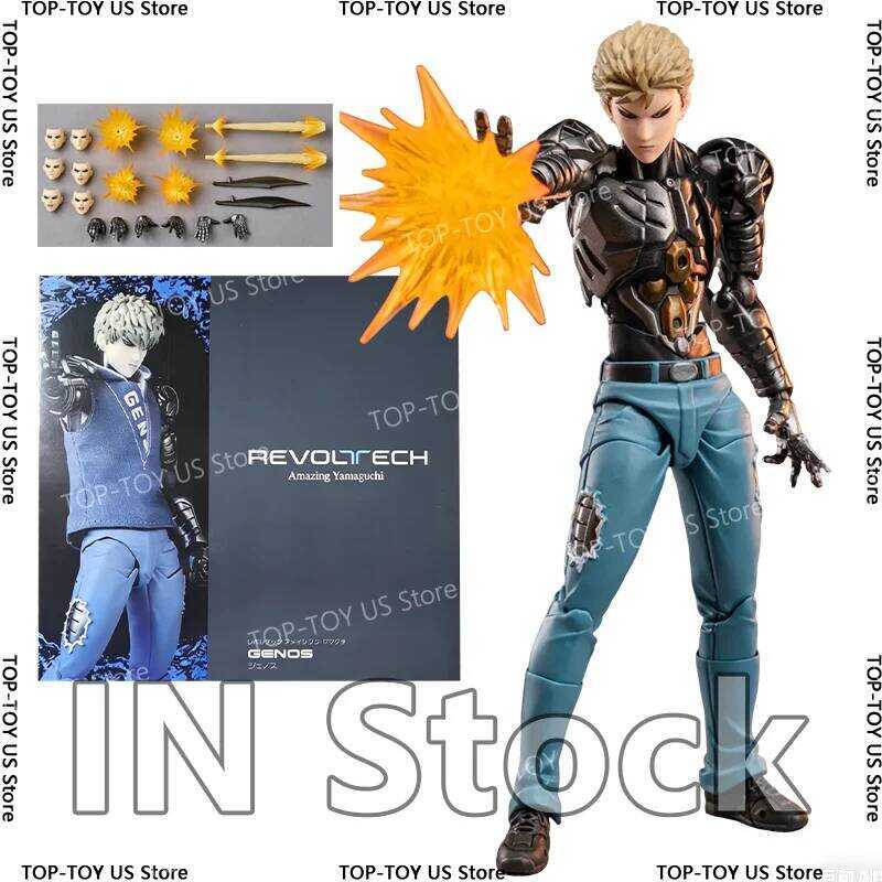 C New Ko Genos Anime Action Figures Kaiyodo Revoltech Yamaguchi One Punch Man Fig Joint Movable Mod