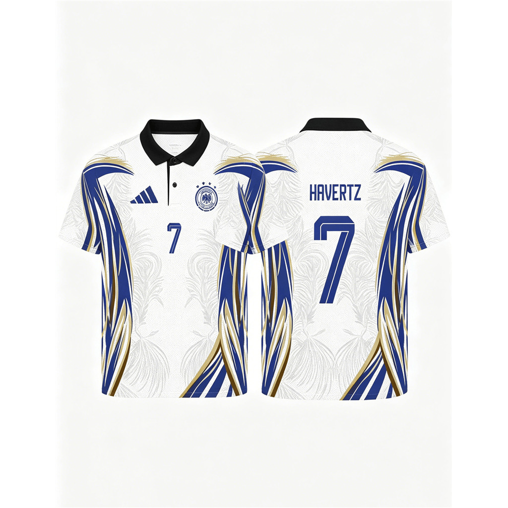 ทีมชาติเยอรมนี Havertz #7 ชุดเสื้อฟุตบอลโปโล/แขนสั้น/แขนกุดสําหรับแฟนฟุตบอล