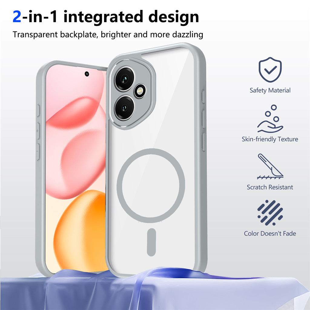 เคสแม่เหล็กสําหรับ Honor 400 400Pro 400lite ⭐ฝาครอบโทรศัพท์พีซีชาร์จไร้สาย⭐ 400Smart 200Smart เคสกัน