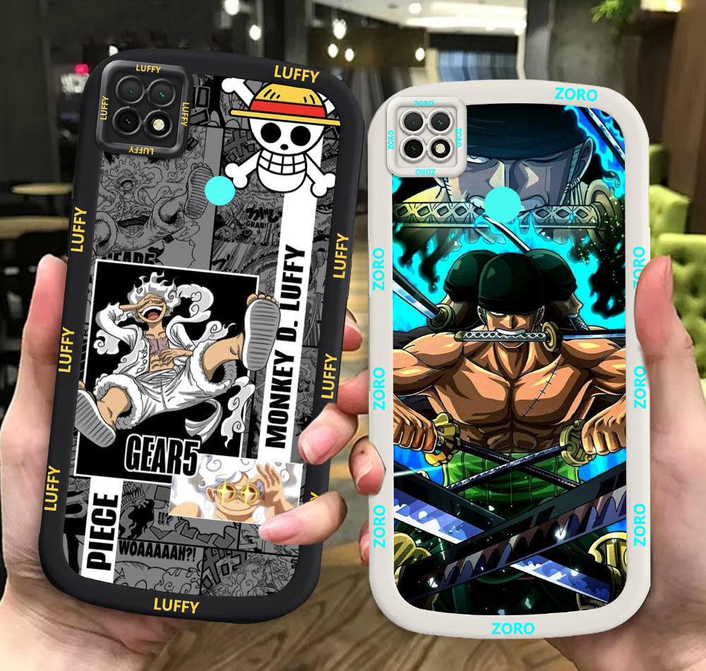 G57 Zoro One_Pieces ขาวดำเคสโทรศัพท์หรับ Realme C11 C20 C20a C21Y 2021 ปก