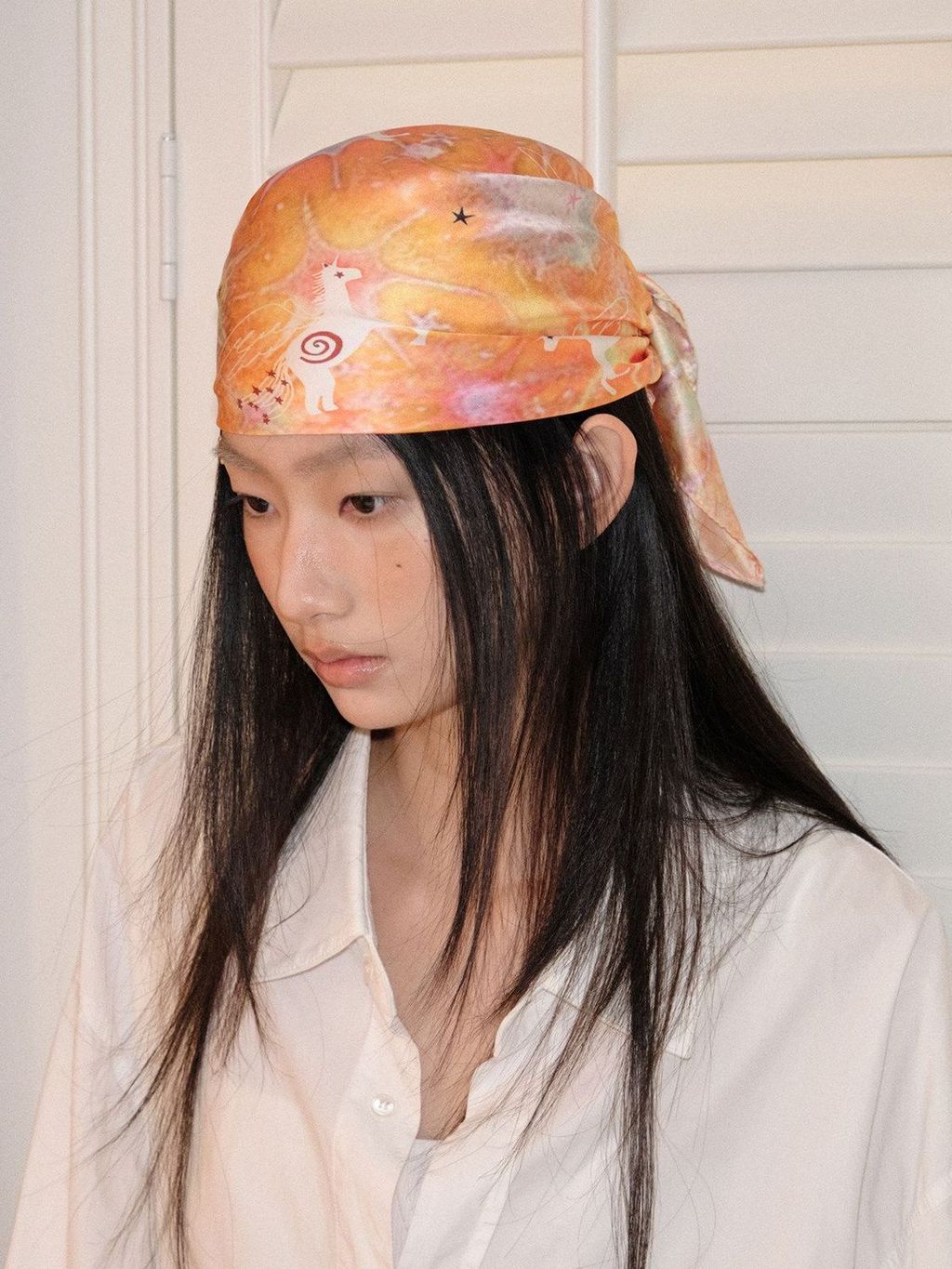 Childlike Pony แฟชั่น Headscarf Hot Girl 2026 สไตล์ใหม่ Multi-Use All-Match ตกแต่งผ้าพันคอสี่เหลี่ยมผ้าพันคอ