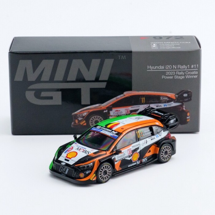 MINIGT 1: 64 Hyundai i20 N Rally1 #11 2023โมเดลรถอัลลอย โครเอเชีย