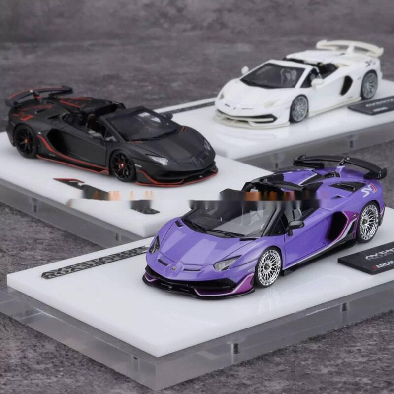 {{vivi toys} Tardis 1:64 Lamborghini Aventador SVJ Roadster Convertible Resin Car Model 360611