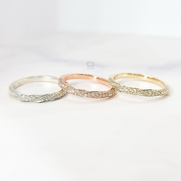 แหวนแถวเกลียว9k Amantio Diamond