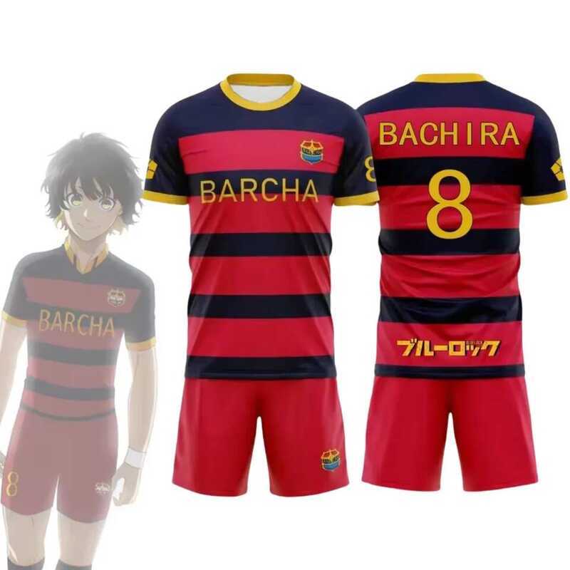 C Anime #8 BACHIRA Cosplay Costume Set FC Ba Football Jersey SO RUIZ Cosplay Costumes PICASSO Socce