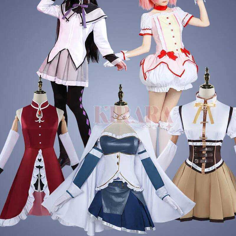 C Madoka Cosplay Costume Akemi Homura Miki Sayaka Tomoe Mami Sakura Kyouko Anime For Halloween Role