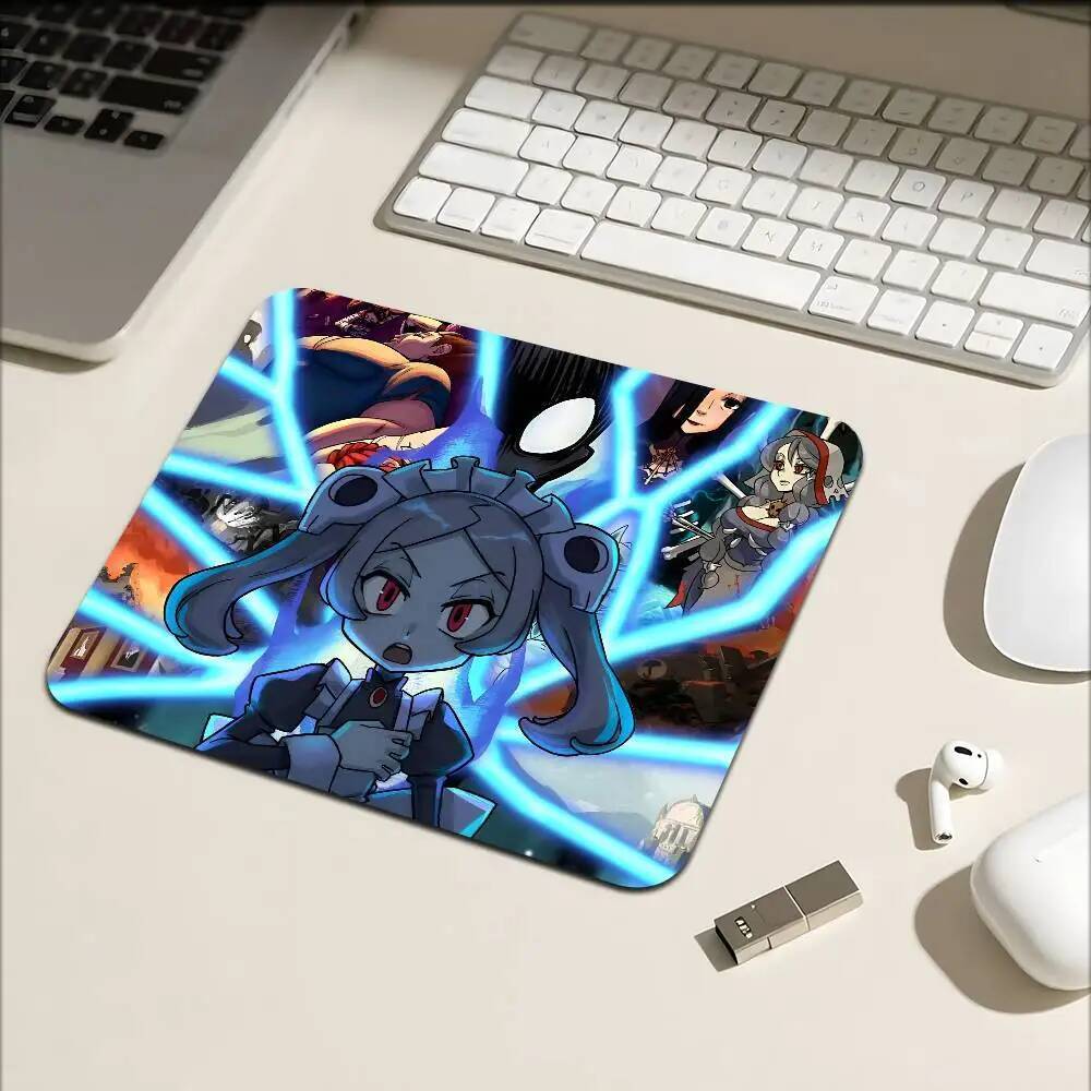 เกม Skullgirls Mousepad ขนาดเล็ก LockEdge แผ่นรองเมาส์สําหรับนักเล่นเกมโต๊ะคอมพิวเตอร์ Pad รูปสี่เหล