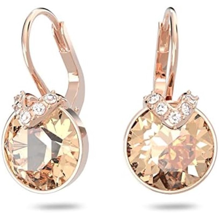 ต่างหู Swarovski Bella V สีเทา เหลือง ใส สีกุหลาบ Part of the Swarovski Bella V Collection