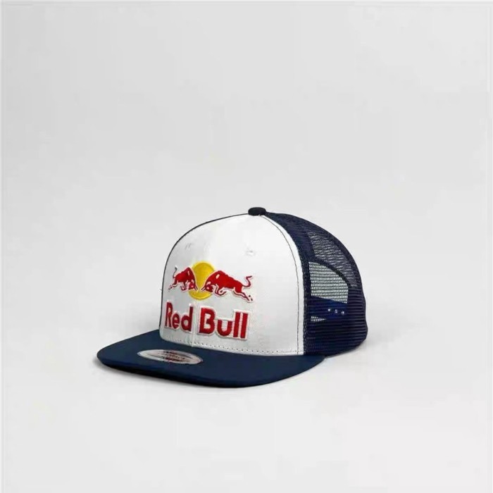 Red Bull Racing Red Bull Flat Brim Hip-Hop Hat สําหรับผู้ชายและผู้หญิง,อเนกประสงค์ปักกีฬาหมวกฮิปฮอป,