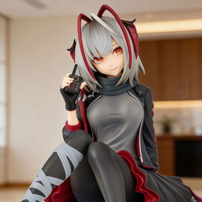 Arknights W Noodle Stopper รูปชุดลําลองอะนิเมะรูปปั้นสะสมตกแต่งโต๊ะ
