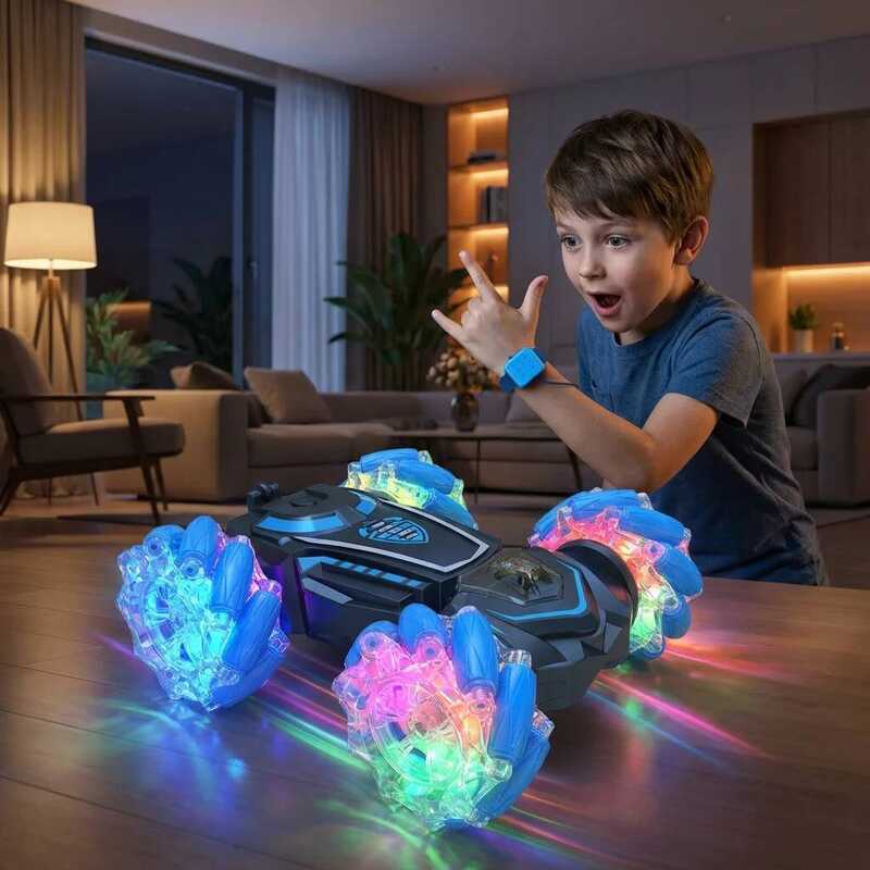 C Professional 4Wd RC Car, Cool Stunt Double RC Car, La Gesture Control RC Car, Double Cars With Fu
