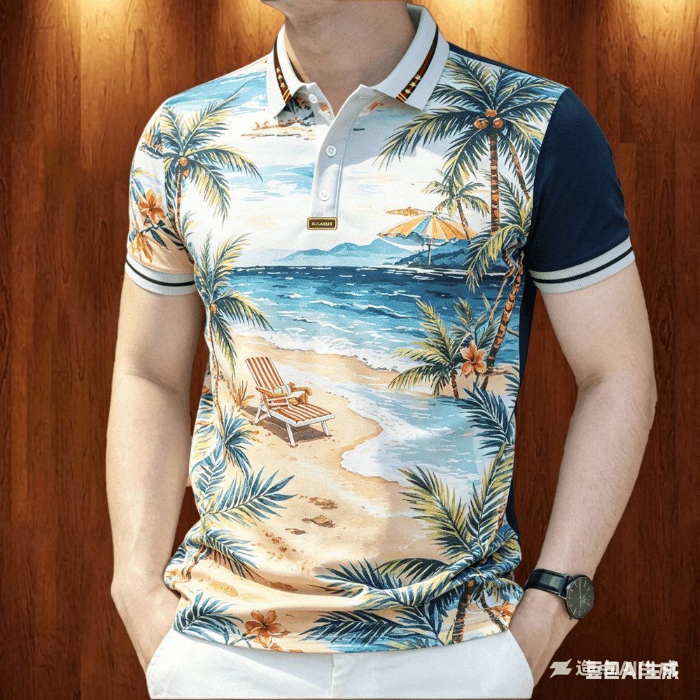 เสื้อโปโลผู้ชาย Minimalist ขนาดใหญ่ สไตล์ลําลอง Retro สําหรับธุรกิจและ Outdoors Street สวมใส่ 74
