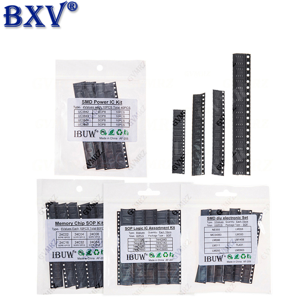 SMD IC Arranger Essential - SOP-8 ชิปผสม (NE555, LM358, LM393, TL431, UC3842-45, AT24C02-08, 74HC00)