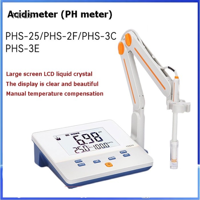 PHS-25 PHS-3C-3E-2F Laboratory Ph Value Precision Desktop PH Meter Tester