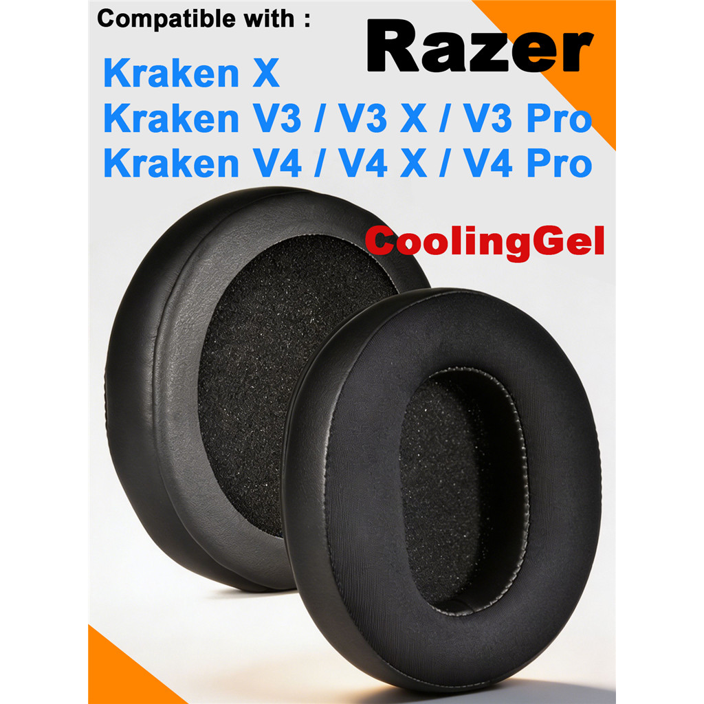 เหมาะสําหรับ Razer Kraken X V4 V3 Pro V4X V3X เปลี่ยนหูฟังฟองน้ํา earflap แผ่นรองหูฟัง