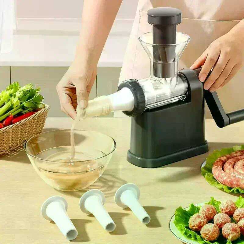 C Manual Sausage Stuffing Machine Homemade Sausages Stuffer Sausage Syringe Sausages Stuffer Gadget
