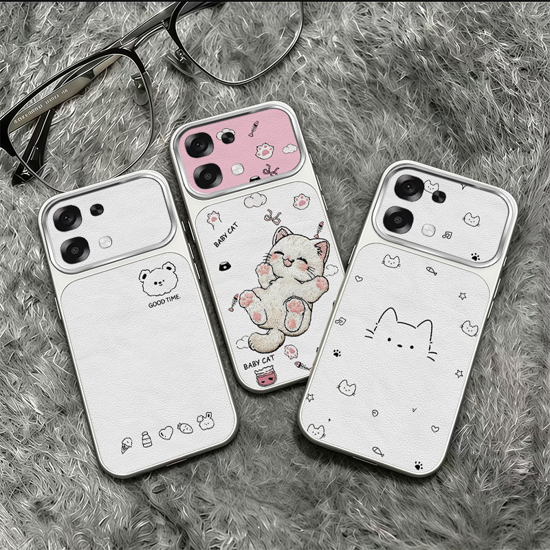 เหมาะสําหรับ OPPO A6 PRO 4G 5G F31 5G เคสโทรศัพท์ ดีไซน์ใหม่ของกันกระแทก ปลอกลายแมวและหมี TPDT14