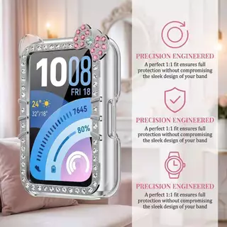 กรณีพีซีเพชร Hollow for Smartwatch Huawei Band 11/Huawei Band 11 Pro อุปกรณ์ปกป้องกันกระแทกหน้าจอ