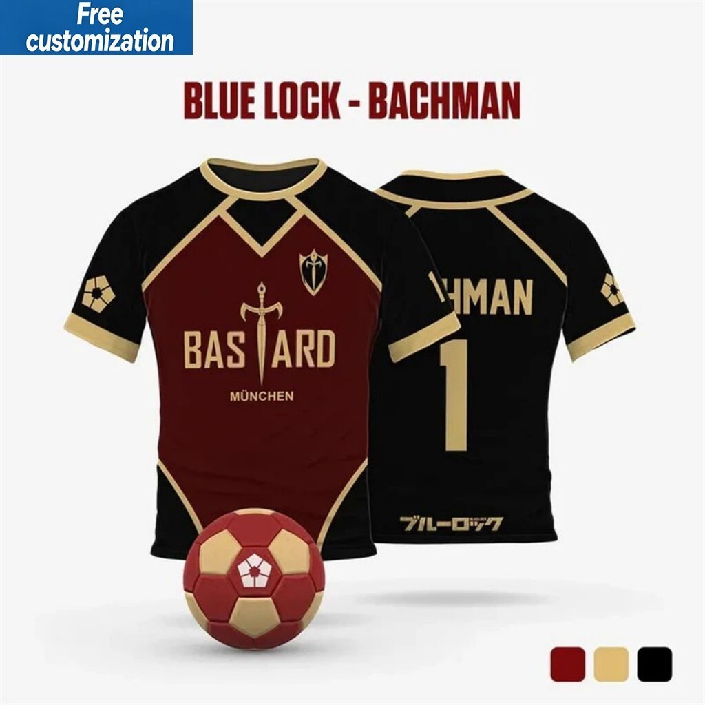 SHUNAICHI Casual 2026 Animated Blue Lock Yukimiya Jersey พิมพ์ 3D ผู้ชายกีฬา Jersey
