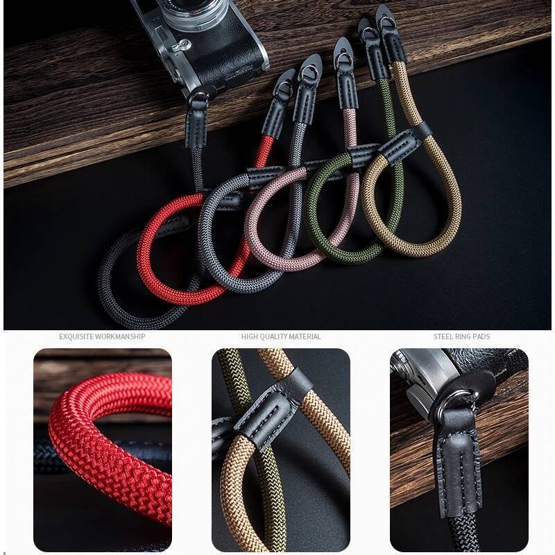 Handmade ไนลอนกล้องดิจิตอลสายรัดข้อมือ Grip Paracord สายรัดข้อมือถักสําหรับ Sony A7 A6500 A6300 A7 I