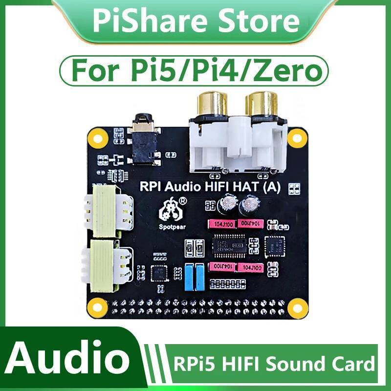 Raspberry Pi 5 PCM5122 I2S การ์ดเสียง DAC เหมาะสําหรับชุด PI4 /PI3 /Zero