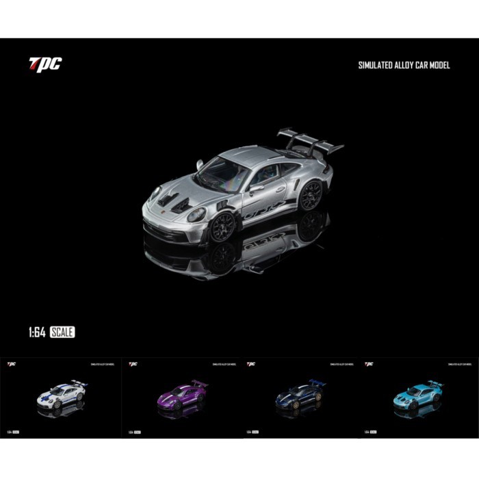 TPC 1: 64 Porsche 911 GT3 RS โมเดลรถจําลองโลหะผสม