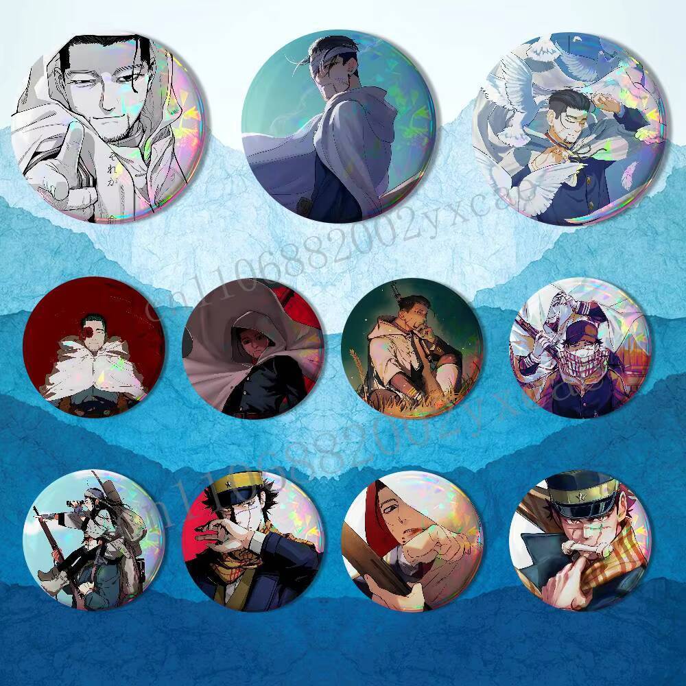 Hyakunosuke Ogata Golden Kamuy รอบป้ายประณีตเข็มกลัด Creative Pins สําหรับเสื้อผ้าหมวกกระเป๋าเป้สะพา