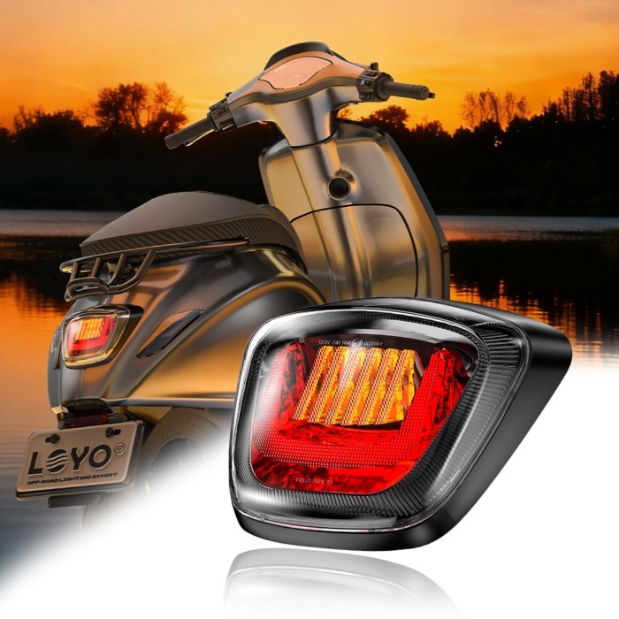 Motorcycle Led Tail Light  Rear Light LED Brake Light 12v Low Profile Taillight For Vespa Primavera