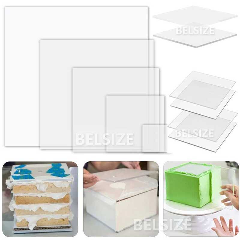 C Acrylic Square Cake Disk Cake Discs Toppers Cake Decorating Tools Reusable Art Blank Baking Board