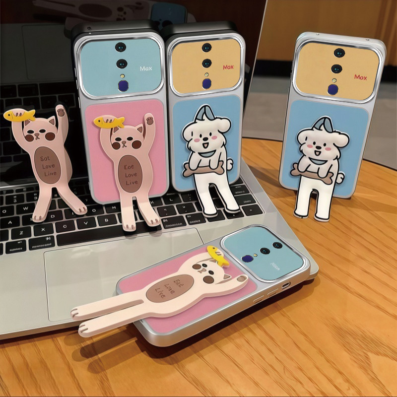 Case For OPPO F11 Phone Case with silicone Folding dog cat Stand and Phone Case TPDT11
