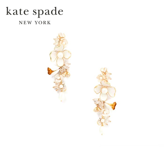 Kate Spade New York ต่างหูแบบ Statement รุ่น Bouquet Toss Statement Earrings KB808 960 สี White Mul