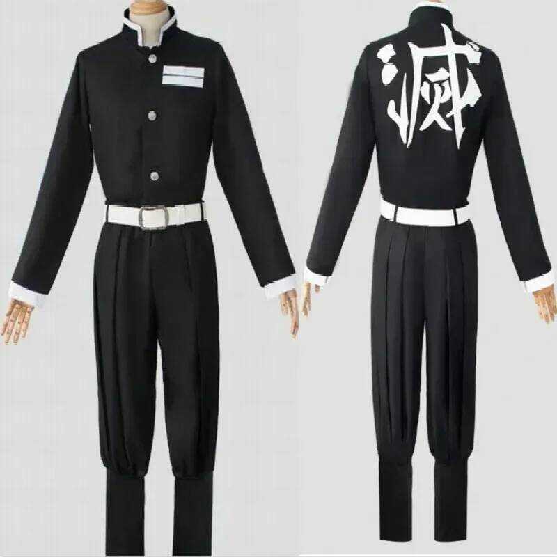 C Anime Demon Slayer Kimetsu Geen Yaiba Tomioka Giyuu Cosplay Kostuum Pak Uniformen Kostuums Pruik