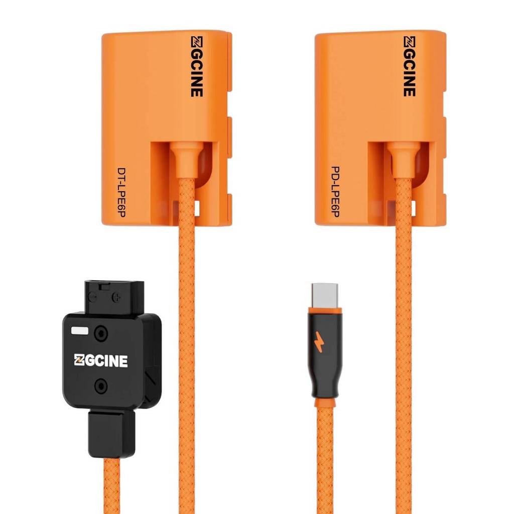 ขยายสายไฟอะแดปเตอร์ LPE6P Dummy แบตเตอรี่ D-Tap Connector อะแดปเตอร์ Type-C สําหรับ R6 Mark III/II, 