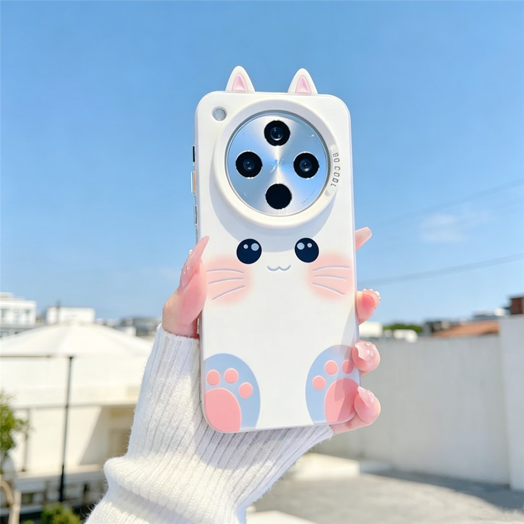 อินเทรนด์ 3D หูแมวโทรศัพท์สําหรับ VIVO Y28S Y100 V23 V29 V23E 5g v27 v27e v30e v30 x70 s1 Pro ปลอกน่