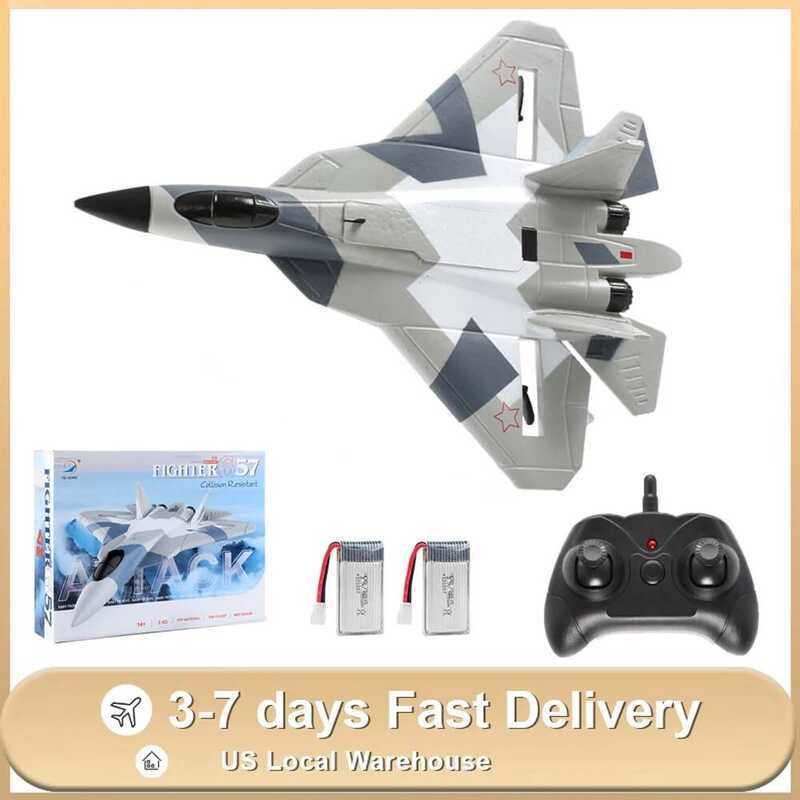 C US Ship Su57 2.4G Remote Control Aircraft RC Airplane Electric EPP Foam Plane Rc Fighter Fixed Wi