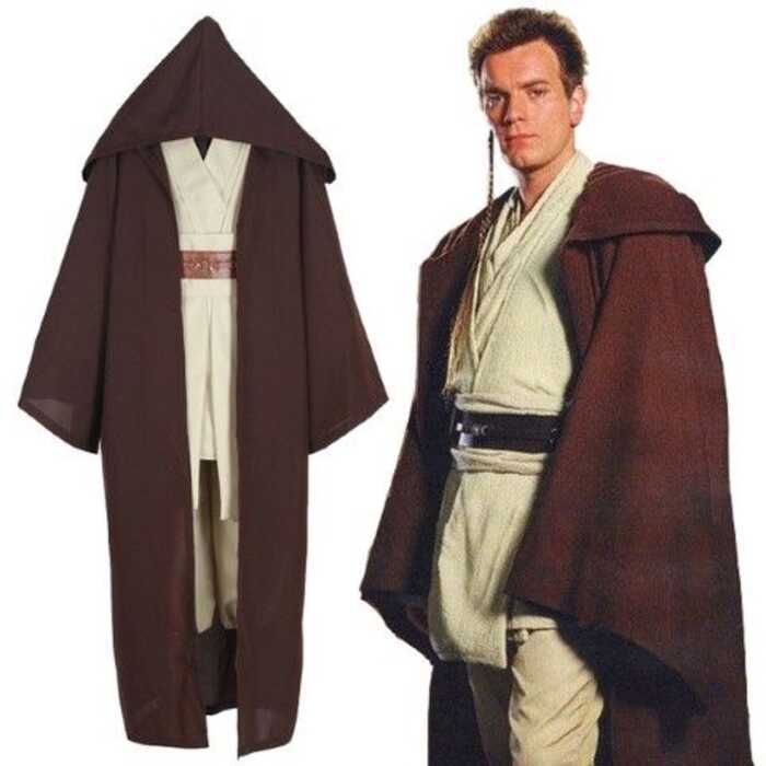 C สินค้าอยู่ไทย Cp1 ชุดอัศวิน เจได น้ำตาล สตาร์วอร์ Dress For Jedi Suit Star Wars Costume Movies Co